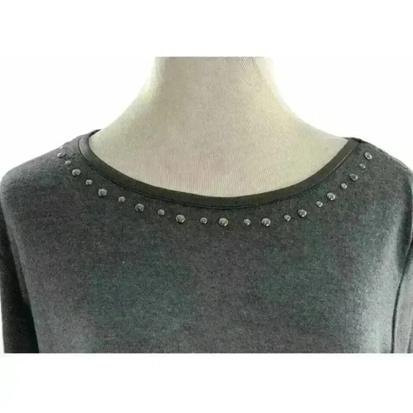 French Laundry Women's Long Sleeve Top  Extra Soft Charcoal Gray Shirt Size XL - Picture 4 of 5